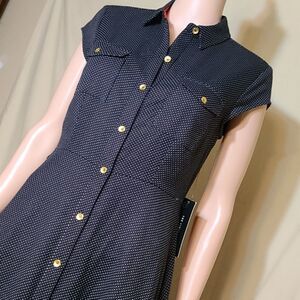 The limited short sleeves button up dress